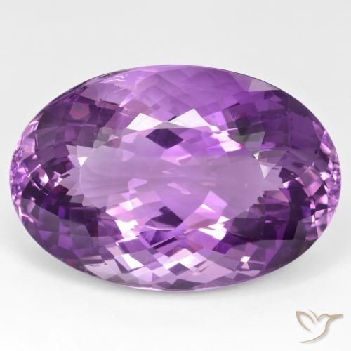 114.96 ct Oval Portuguese Cut Amethyst, 39.9 x 27.3 mm From Brazil, Photo A
