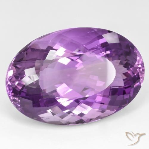 114.96 ct Violet Amethyst Stone, Natural Amethyst in Oval Portuguese-Cut Shape for Sale