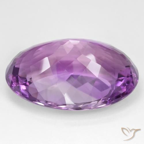 Amethyst Gemstone in 39.9 x 27.3 mm Size for Sale, Amethyst Stone in Medium Violet Color