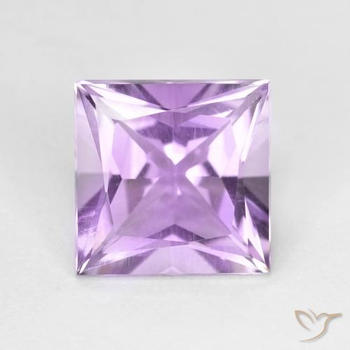 2.11 ct Violet Amethyst Stone, Natural Amethyst in Princess-Cut Shape for Sale