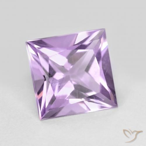 1.98 ct Violet Amethyst Stone, Natural Amethyst in Princess-Cut Shape for Sale