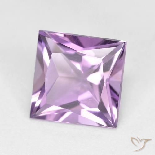 2.03 ct Violet Amethyst Stone, Natural Amethyst in Princess-Cut Shape for Sale