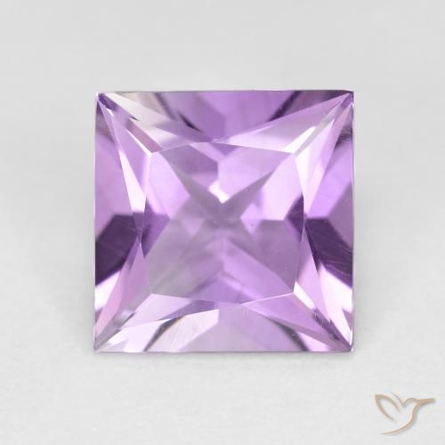 2.14ct Natural Medium-Light Purplish Violet Amethyst, Square, VS