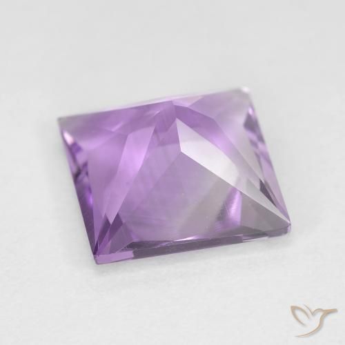 Amethyst Gemstone in 8 x 8 mm (calibrated) Size for Sale, Amethyst Stone in Medium-Light Purplish Violet Color