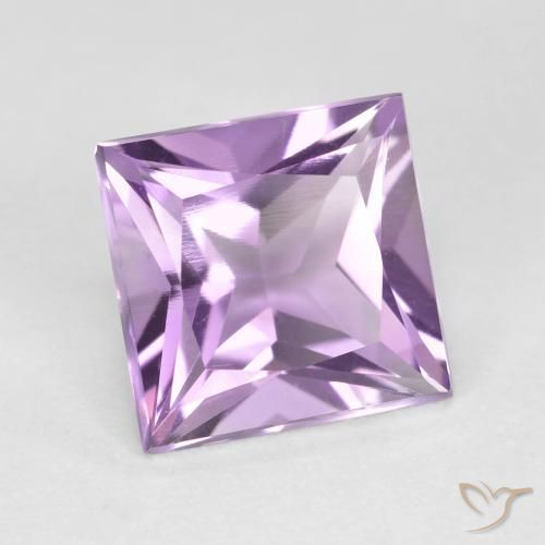 2.23 ct Violet Amethyst Stone, Natural Amethyst in Princess-Cut Shape for Sale