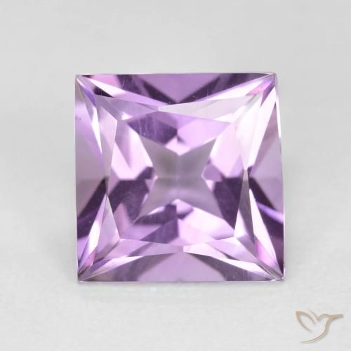 2.27 ct Violet Amethyst Stone, Natural Amethyst in Princess-Cut Shape for Sale