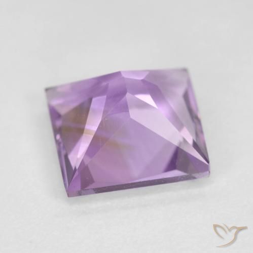 Amethyst Gemstone in 8 x 8 mm (calibrated) Size for Sale, Amethyst Stone in Medium-Light Purplish Violet Color