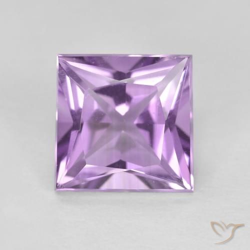 1.92ct Natural Medium-Light Purplish Violet Amethyst, Square, VVS-VS