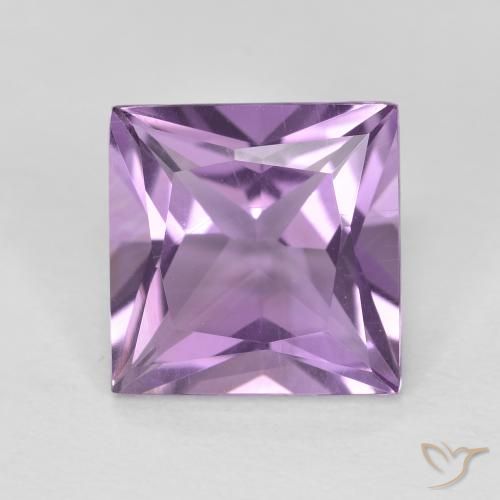2,1 ct quadratischer Amethyst aus Brasilien, Größe: 8,1 x 8mm, Reinheit: VS, Garantiert echter Edelstein, 1 Stück Amethyst in Lilaisch-violett Farbe, Mohs-Härte von 7 Geeignet für den täglichen Gebrauch im Schmuck, Jahr des Drachen-Edelsteins, Photo A