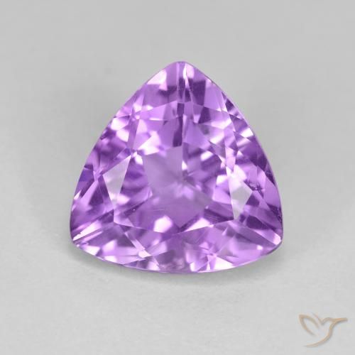 2.96 ct Trillion Cut Amethyst, 10 x 9.9 mm From Brazil, Photo A