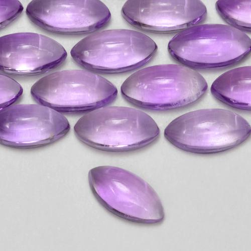 0.19 ct Violet Amethyst Gemstone, Amethyst Gem in Marquise Cabochon Shape for Sale.