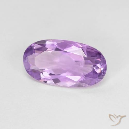 2.51 ct Violet Amethyst Stone, Natural Amethyst in Oval Facet Shape for Sale