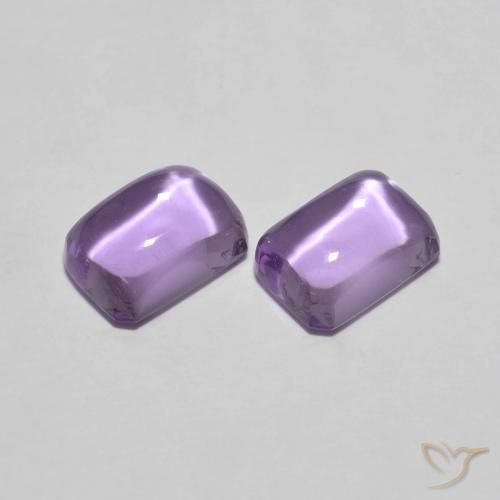 2.24 ctw Violet Amethyst Stones, Natural Amethyst in Octagon Cabochon Shape for Sale