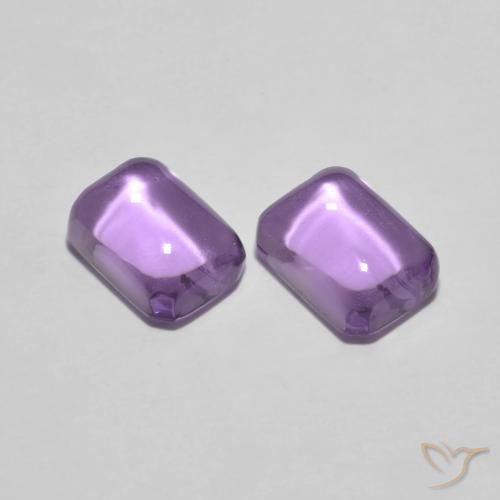 2.38 ct Octagon Cabochon Amethyst, 7.1 x 5.1 mm From Brazil, Photo A