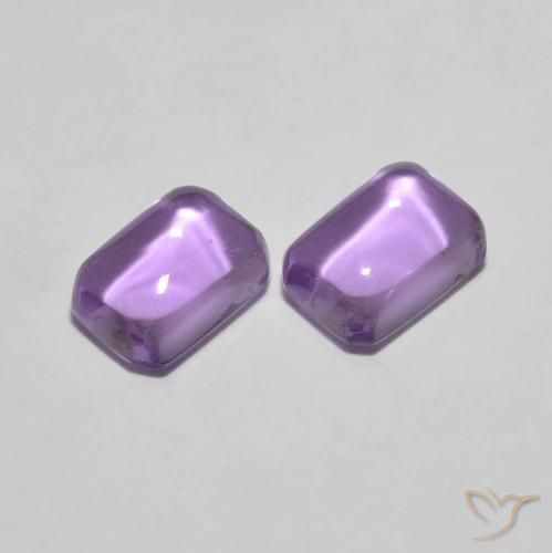 2.38 ctw Violet Amethyst Stones, Natural Amethyst in Octagon Cabochon Shape for Sale