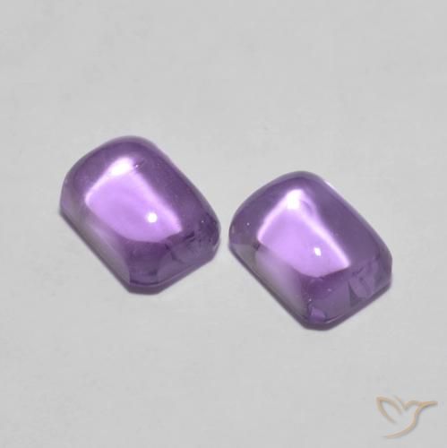 2.68 ct Octagon Cabochon Amethyst, 7.1 x 5.2 mm From Brazil, Photo A