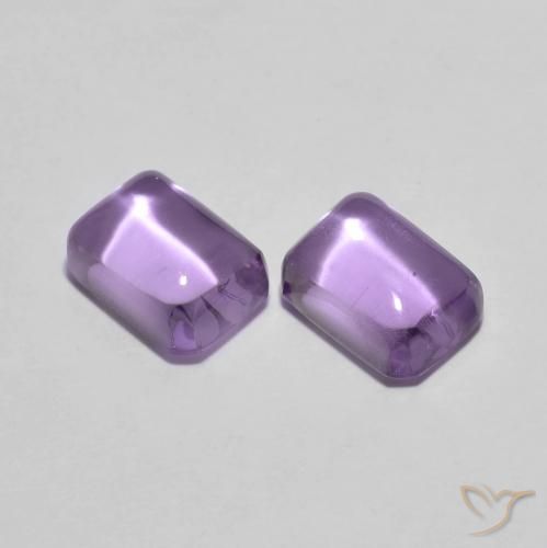 2.56 ct Octagon Cabochon Amethyst, 7.1 x 5.1 mm From Brazil, Photo A