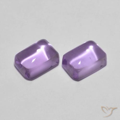 2.56 ctw Violet Amethyst Stones, Natural Amethyst in Octagon Cabochon Shape for Sale
