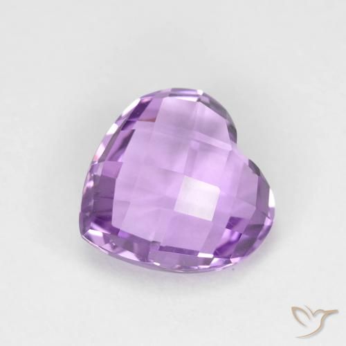 1.85ct Natural Medium Pink Violet Amethyst, Heart, VVS