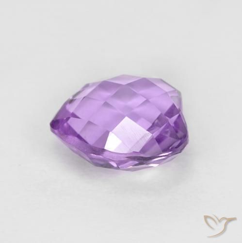 Amethyst Gemstone in 8.1 x 7.7 mm Size for Sale, Amethyst Stone in Pinkish Violet Color