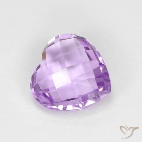 1.87ct Natural Medium Pink Violet Amethyst, Heart, VVS