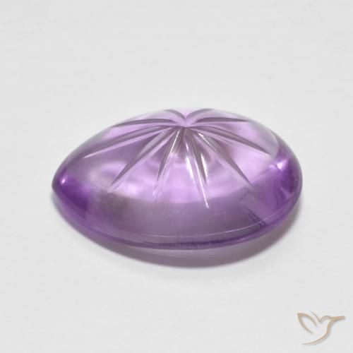 Amethyst Gemstone in 15.3 x 11.5 mm Size for Sale, Amethyst Stone in Light-Medium Violet Color