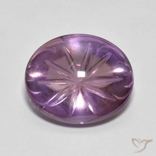 8.11ct Natural Medium Violet Amethyst, Oval, Transparent