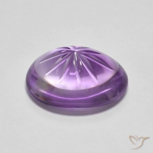 Amethyst Gemstone in 14.2 x 10.9 mm Size for Sale, Amethyst Stone in Iris Violet Color