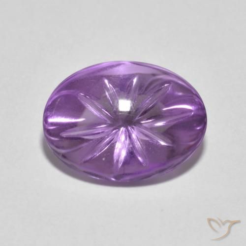 4.25ct Natural Medium Violet Amethyst, Oval, Transparent
