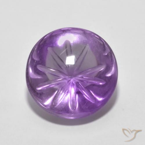 5.55ct Natural Iris Violet Amethyst, Round, Transparent