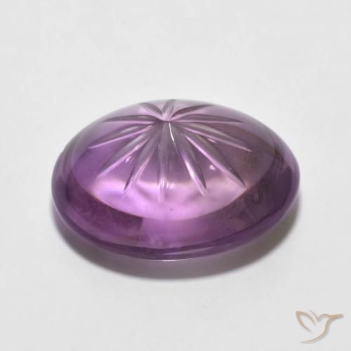 Amethyst Gemstone in 15.2 x 11.5 mm Size for Sale, Amethyst Stone in Pinkish Violet Color