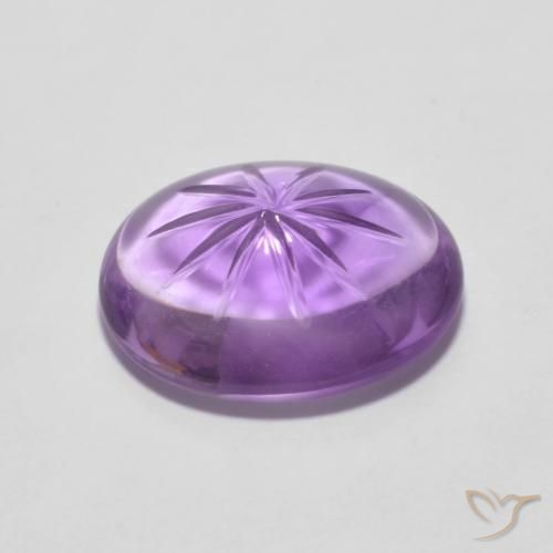 Amethyst Gemstone in 13.2 x 10.3 mm Size for Sale, Amethyst Stone in Iris Violet Color