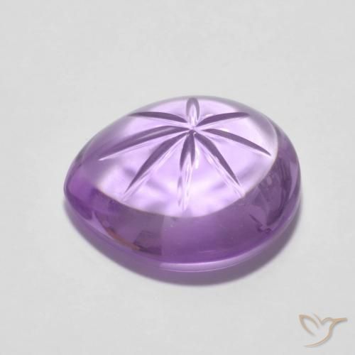 Amethyst Gemstone in 12.4 x 10.9 mm Size for Sale, Amethyst Stone in Medium Violet Color