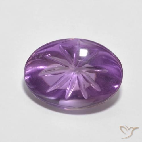 6.8 ct Carved Amethyst, 14.8 x 10.7 mm From Brazil, Photo A