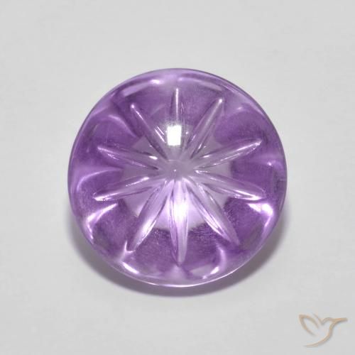 4.93ct Natural Iris Violet Amethyst, Round, Transparent