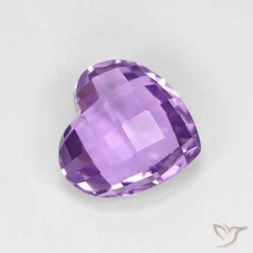 1.87ct Natural Medium Violet Amethyst, Heart, VVS