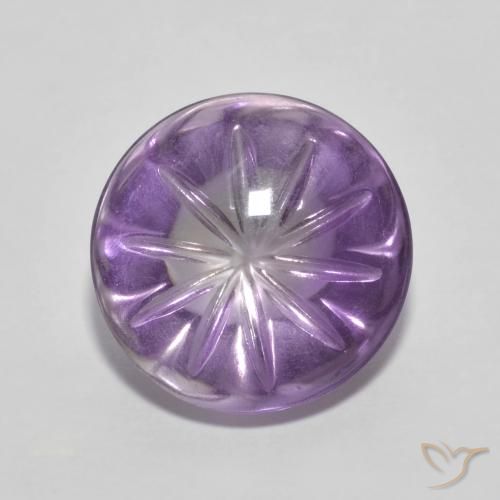 5.46ct Natural Deep Violet Amethyst, Round, Transparent