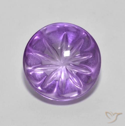4.86ct Natural Deep Violet Amethyst, Round, Transparent