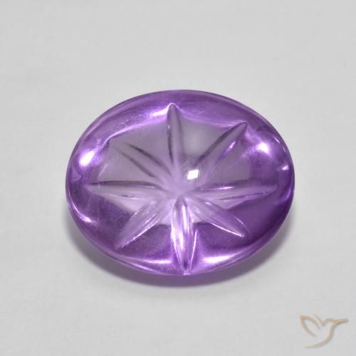 4.11ct Natural Medium Violet Amethyst, Oval, Transparent
