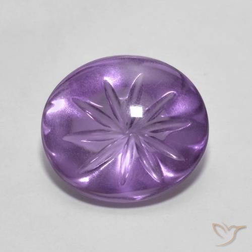 5.91ct Natural Deep Violet Amethyst, Oval, Transparent