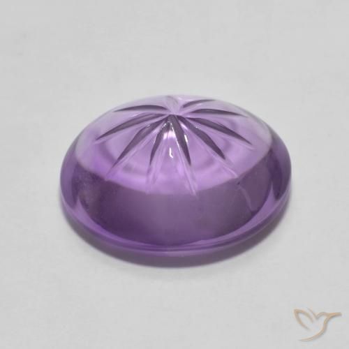 Amethyst Gemstone in 13.2 x 11.6 mm Size for Sale, Amethyst Stone in Deep Violet Color