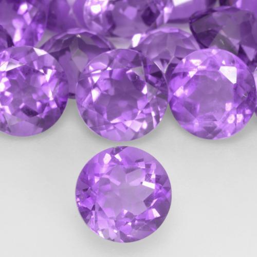 1.20 ct Violet Amethyst Stone, Natural Amethyst in Round Facet Shape for Sale