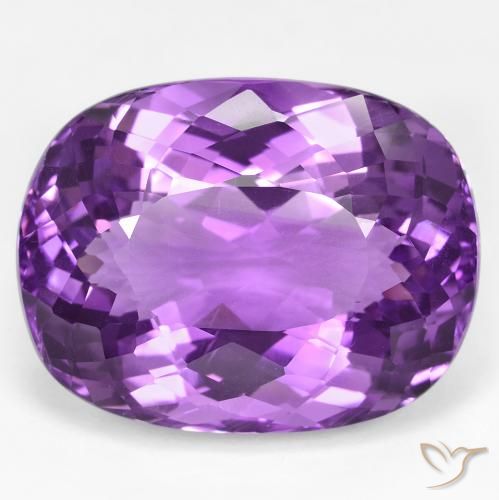 49,75ct Taglio a cuscino viola Ametista dal Brasile, Dimension 26,6 x 20,3mm, Natural non trattati Gemstone, VVS Clarity, 1 piece Ametista in Viola Intenso Color, Mohs Hardness of 7 adatto per gioielli da indossare ogni giorno, Pietra portafortuna di febbraio, Photo A