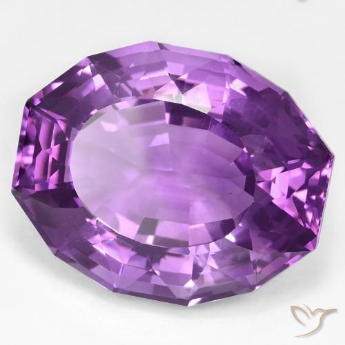 48.51 ct Violet Amethyst Stone, Natural Amethyst in Fancy Cut Shape for Sale