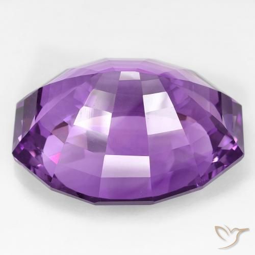 Amethyst Gemstone in 27 x 21.7 mm Size for Sale, Amethyst Stone in Medium Violet Color