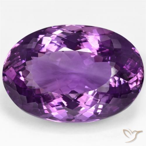 100.83ct Natural Medium Violet-Pink Amethyst, Oval, VVS