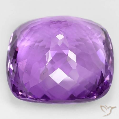 Amethyst Gemstone in 25.8 x 25.6 mm Size for Sale, Amethyst Stone in Intense Violet Color