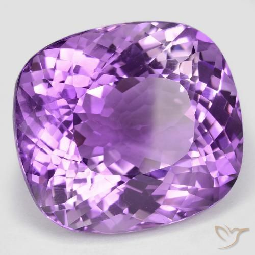 54.24 ct Violet Amethyst Stone, Natural Amethyst in Cushion-Cut Shape for Sale