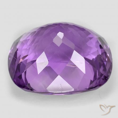 Amethyst Gemstone in 25.2 x 22.6 mm Size for Sale, Amethyst Stone in Medium Violet Color