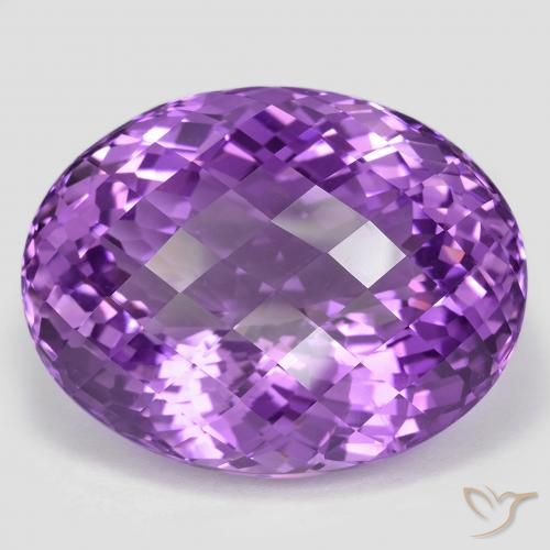 59.13ct Natural Medium Purplish Violet Amethyst, Oval, VVS-VS